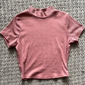 Bozzolo Mock Neck Crop Top